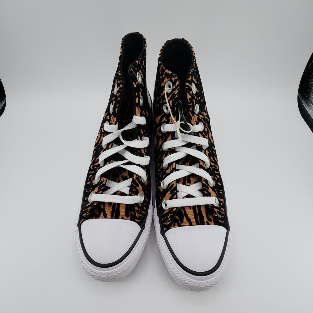 Converse Chuck Taylor All Star Sneakers Womens 7 Animal Print Velvet Burnout NEW - Picture 4 of 11